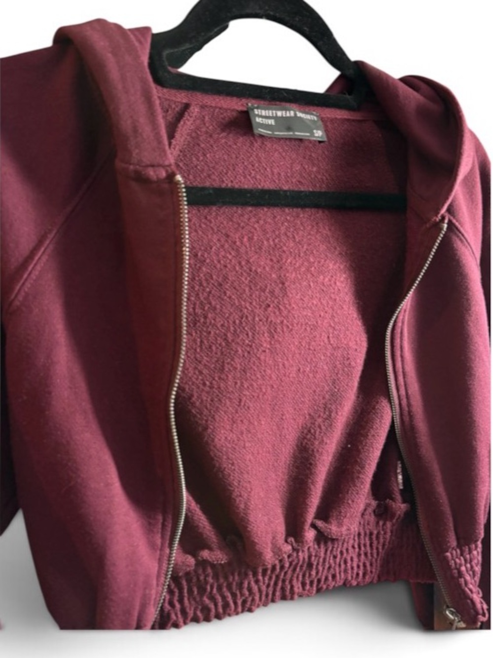Streetwear Society Cropped Hoodie in Plum